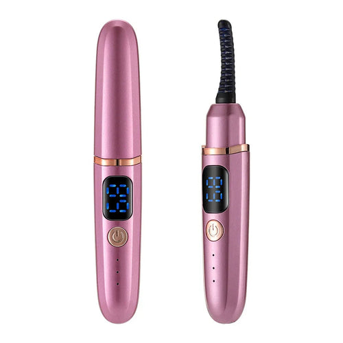 Heated Electric Eyelash Curler, Portable with Power Display for