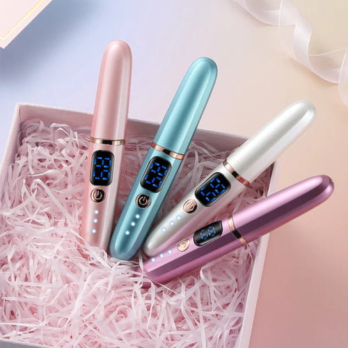 Heated Electric Eyelash Curler, Portable with Power Display for