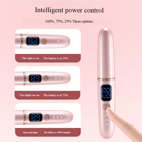 Heated Electric Eyelash Curler, Portable with Power Display for